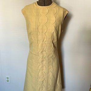 Yellow wool sleeveless dress